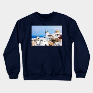 Oia, Santorini Windmills Crewneck Sweatshirt